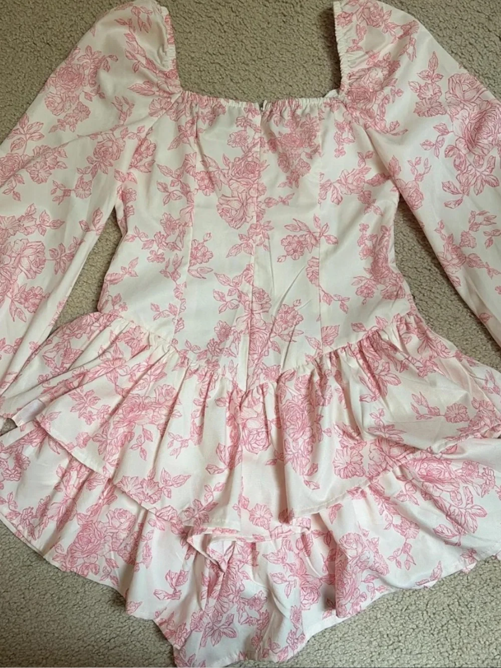SHEIN Pink Floral Tiered Dress - Picture 3 of 4